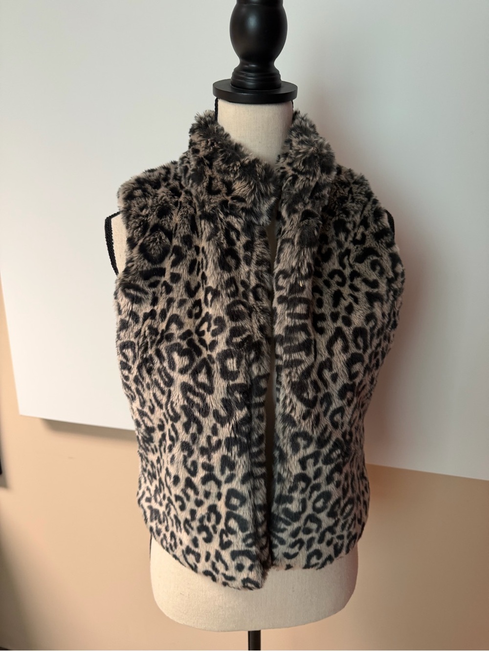 Faux Fur Leopard Print Vest - Women Jackets & Coats